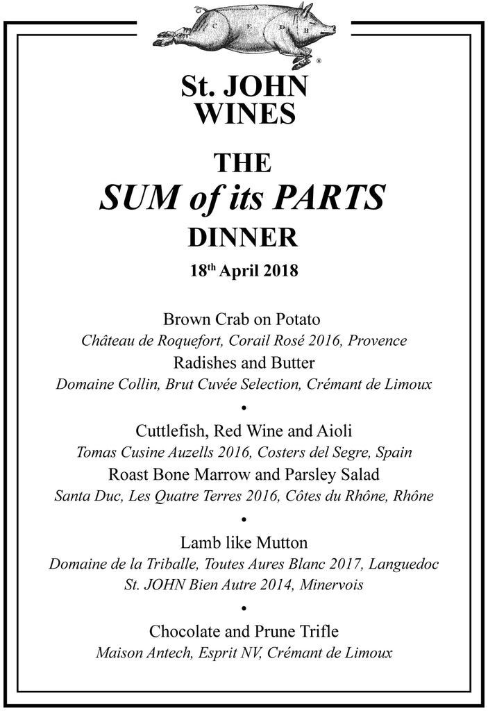 METAPHYSICAL ALCHEMY: THE SUM of its PARTS DINNER